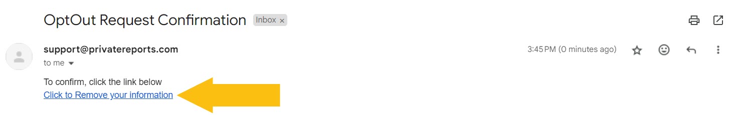confirmation email
